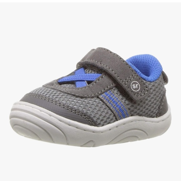 Stride Rite Kids Sr-Jackson Sneakers in Gray and Blue-Size 3 like new - Picture 1 of 12